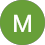 Green circular icon featuring a white capital M at the center.